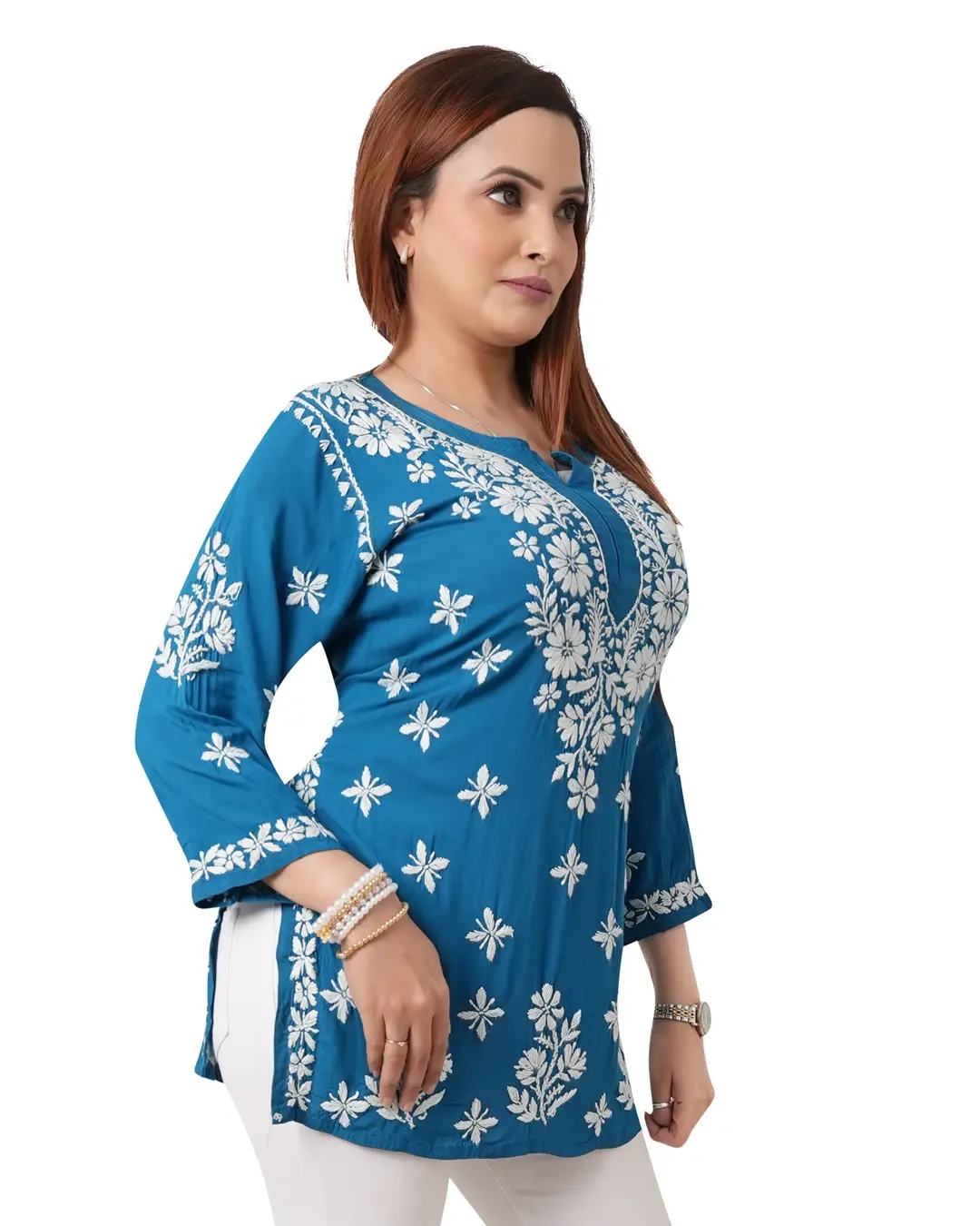 Elegant Floral Embroidered Kurti